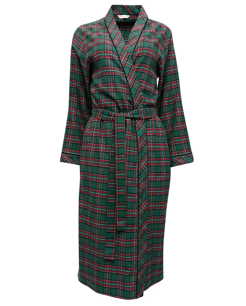 Халат жіночий довгий Cyberjammies Whistler 9843 10 (42/S) ЗЕЛЕНИЙ у клітинку т1069 фото