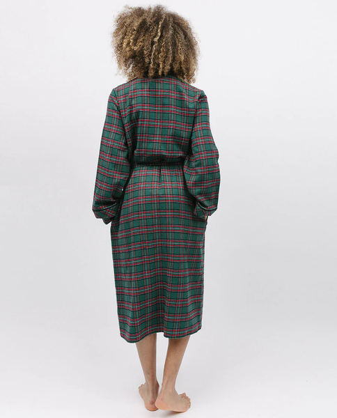 Халат жіночий довгий Cyberjammies Whistler 9843 16 (48/XL) зелений у клітинку т1069-М1905-М2533 фото