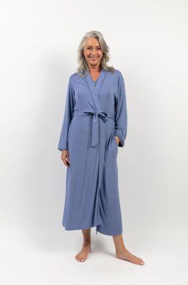 Халат жіночий довгий Nora Rose Dillah 1826 16 (48/XL) блакитний т0738-М1905-М0414 фото