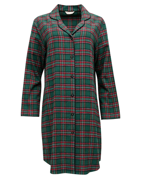 Халат жіночий середньої довжини Cyberjammies Whistler 9842 16 (48/XL) зелений у клітинку т1074-М1905-М2533 фото