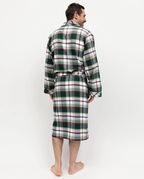 Халат чоловічий Cyberjammies Forrest 3051 M зелений у клітинку т1624-g2068-М2533 фото
