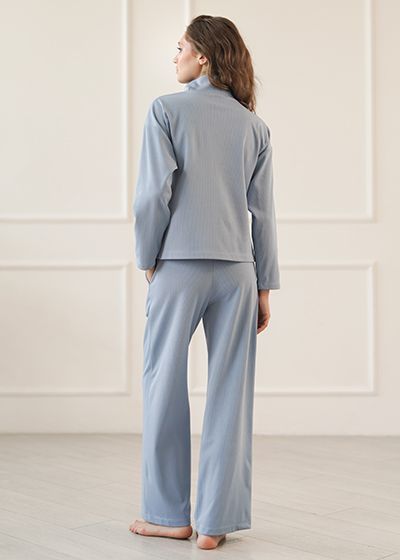 Комплект жіночий світшот та штани Komilfo Kylian 2230/1-3201 XL блакитний т1988-L1361-М3300 фото