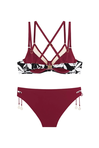 Купальний костюм Anabel Arto Flora noir 952-057/952-238-1 75D/44 996/18 чорний т1853-М1937-М0696 фото