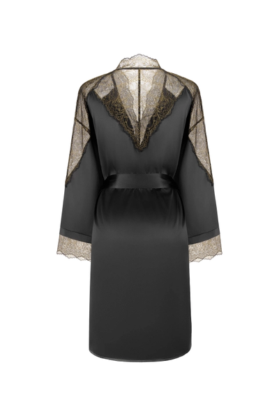 Халат короткий жіночий Anabel Arto Enigme 8187-6727 44 01 чорний т1920-9-g2007 фото