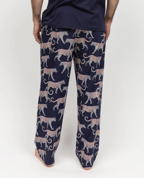 Штани піжамні чоловічі Cyberjammies Taylor 3024 XL синій з принтом леопардів т1623-L0002-М2889 фото