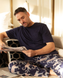 Штани піжамні чоловічі Cyberjammies Taylor 3024 XL синій з принтом леопардів т1623-L0002-М2889 фото 1