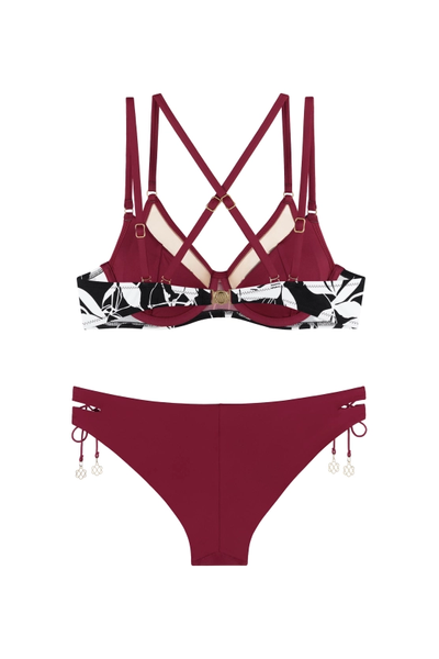 Купальний костюм Anabel Arto Flora noir 952-057/952-228-1 80C/46 996/18 чорний т1852-М1940-М0696 фото