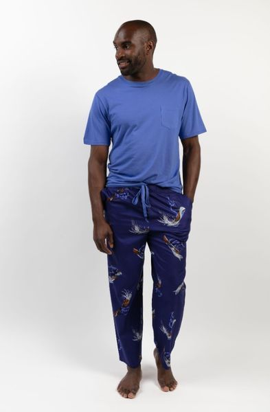 Піжамні штани чоловічі Cyberjammies Jamie 6804 XL синій з принтом сноуборду т0663 фото