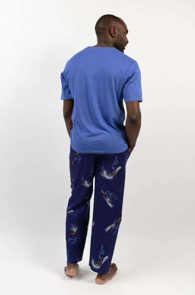 Піжамні штани чоловічі Cyberjammies Jamie 6804 XL синій з принтом сноуборду т0663 фото