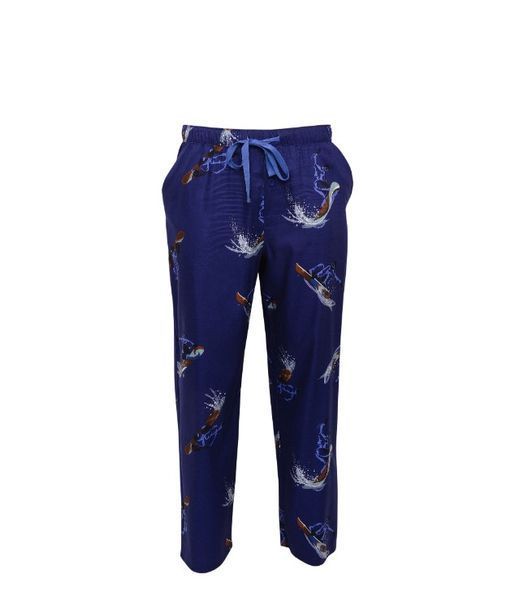 Піжамні штани чоловічі Cyberjammies Jamie 6804 XL синій з принтом сноуборду т0663 фото