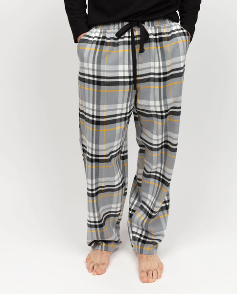 Піжама чоловіча сорочка з довгим рукавом та штани Cyberjammies Parker 3028/3029 S сірий у клітинку т2017 фото