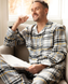 Піжама чоловіча сорочка з довгим рукавом та штани Cyberjammies Parker 3028/3029 S сірий у клітинку т2017 фото 3