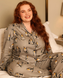 Піжама жіноча жакет з довгим рукавом та штани Cyberjammies Parker 0470/0471 10 (42/S) сірий з принтом пінгвінів т1973 фото 1